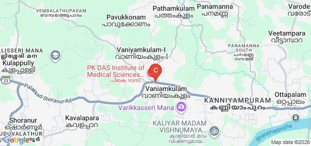 PK Das Institute of Medical Sciences, Ottapalam Map