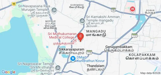 Sri Muthukumaran Medical College Hospital and Research Institute, Chennai Map