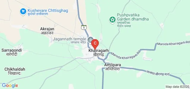 Rani Rashmi Devi Singh Government College, Khairagarh Map