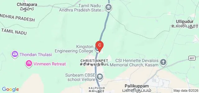 Duraimurugan College of Education, Vellore Map