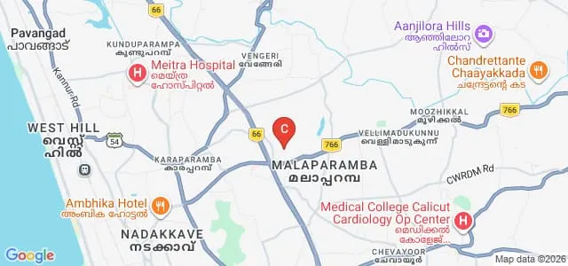 Providence Women's College, Malaparamba Map