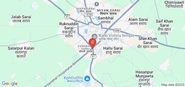 Mahatma Gandhi Memorial College, Sambhal Map