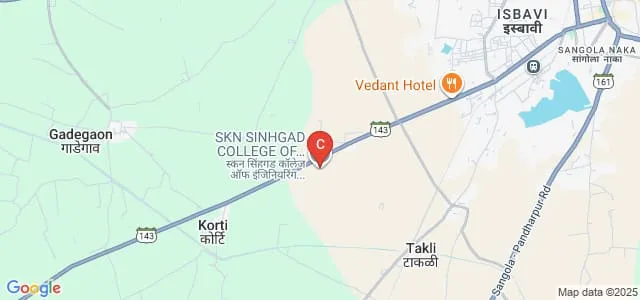 SKN Sinhgad College of Engineering, Korti Map