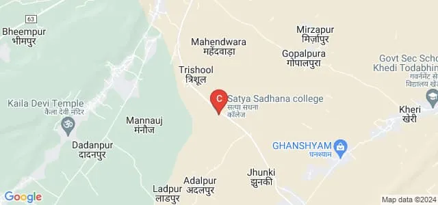 Satya Sadhna Mahavidhyalaya, Karauli Map