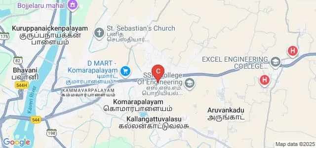 JKK Nataraja College of Arts and Science, Natarajapuram Map