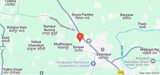 Shri Rainath Brahmadev Degree College, Salempur Map