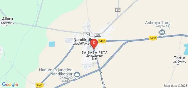 Basireddy Memorial Degree College, Nandikotkur Map