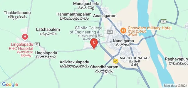 Gurindapalli Devanandam Mary Memorial College of Engineering and Technology for Women, Nandigama Map