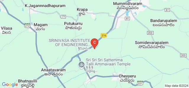 Srinivasa College of Engineering and Technology, East Godavari Map