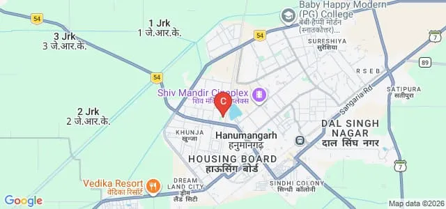 Sanskar International Mahila TT College, Hanumangarh Map