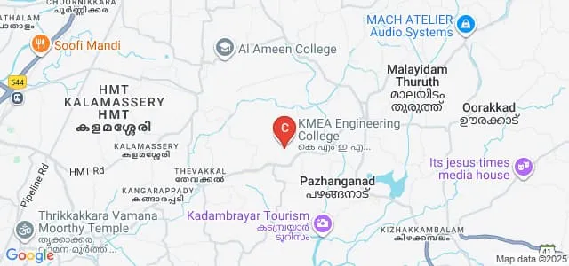 KMEA College of Architecture, Aluva Map