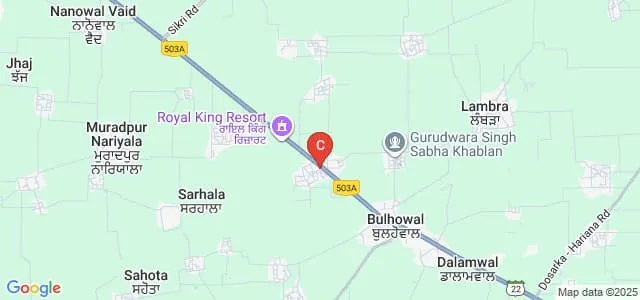 Saini Bar College, Bulhowal, Hoshiarpur Map