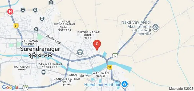 CU Shah Polytechnic, Wadhwan Map