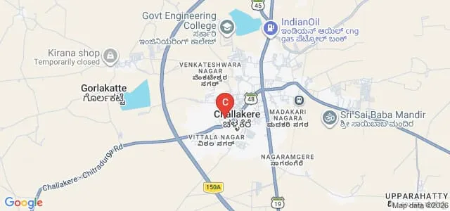 Bapuji First Grade College, Challakere Map