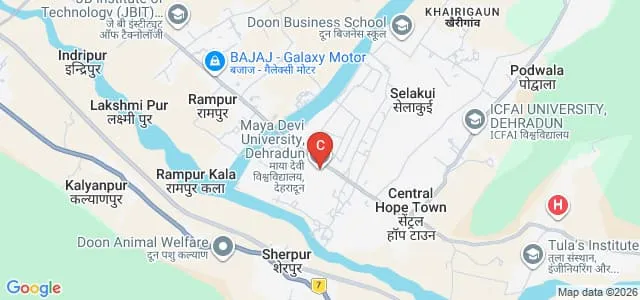 School of Pharmacy, Maya Devi University, Dehradun Map