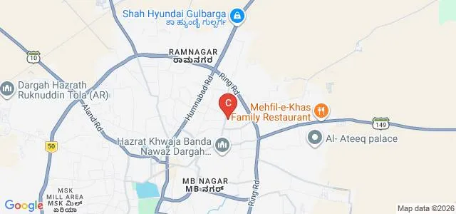 Department of Computer Science, Gulbarga University, Gulbarga Map