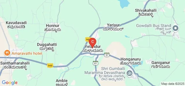 Shri YM Mallikarjunaswamy Government First Grade College, Yellandur Map