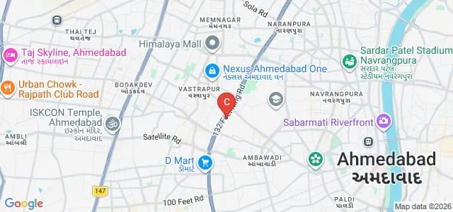 Amrut Mody School of Management, Ahmedabad University, Ahmedabad Map