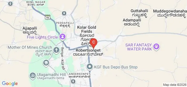 Sri BVN College of Physical Education, Robertsonpet Map