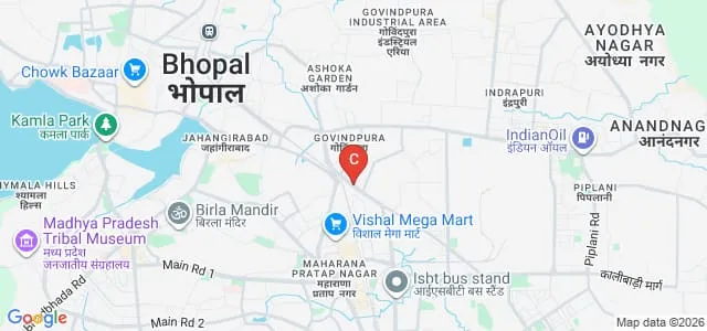 Aurovindo College of Nursing, Bhopal Map