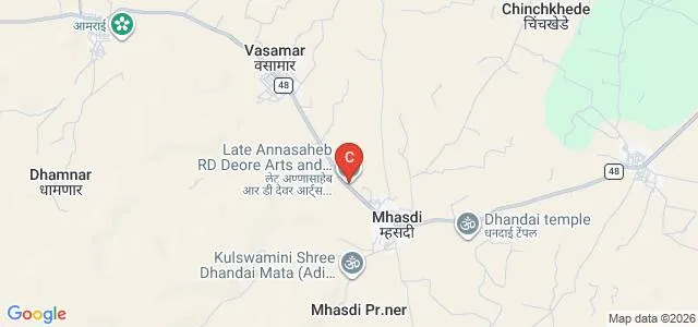 Late Annasaheb RD Deore Arts and Science College, Sakri Map