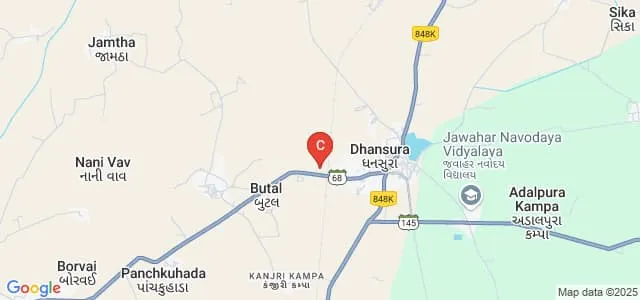 The Dhansura Peoples Co Operative Bank Ltd Arts and Commerce College, Dhansura Map