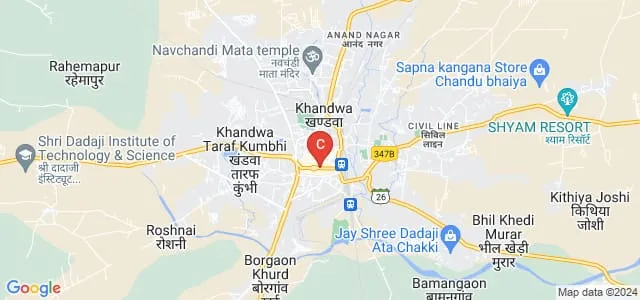 Motilal Nehru Law College, Khandwa Map