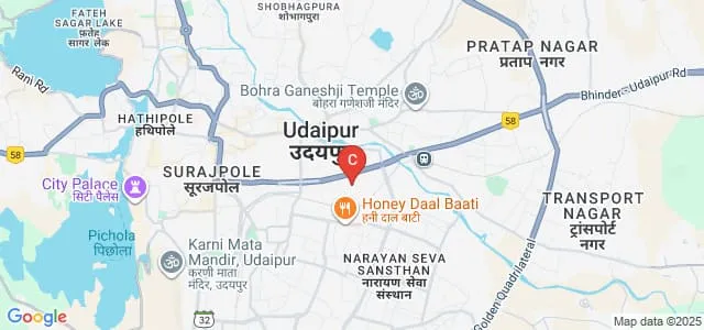 Bhupal Nobel's College of Pharmacy, Udaipur Map