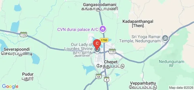 Ansaldo College of Education, Tiruvannamalai Map