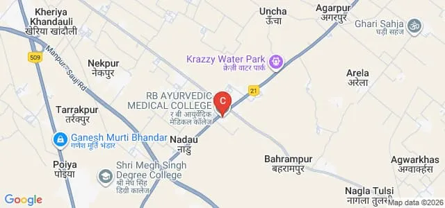 RB Ayurvedic Medical College and Hospital, Agra Map