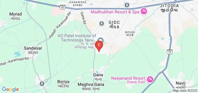 CVM Homoeopathic Medical College and Hospital, Anand Map