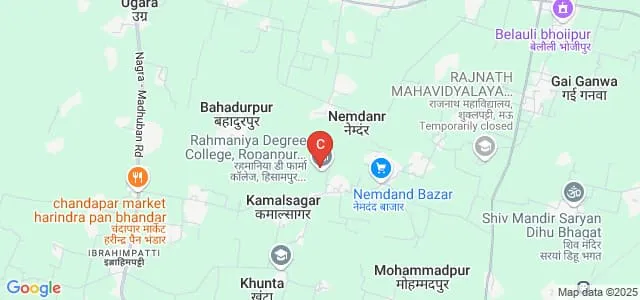 Rahmaniya Degree College, Mau Map
