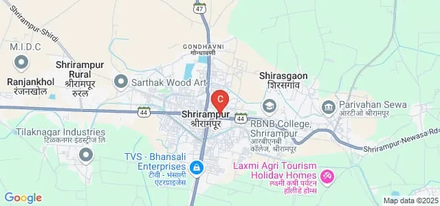 Swami Sahajanand Bharati College of Education, Shrirampur Map