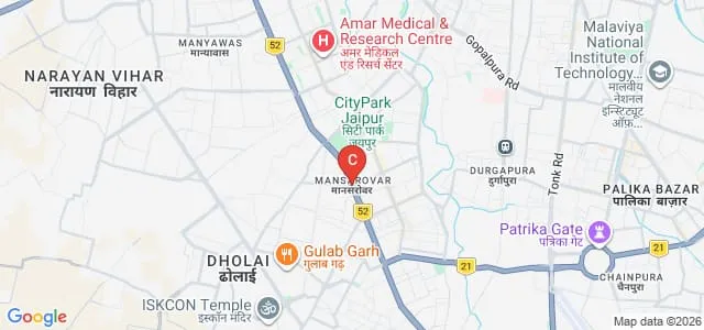 Tagore Yoga and Naturopathy College, Jaipur Map