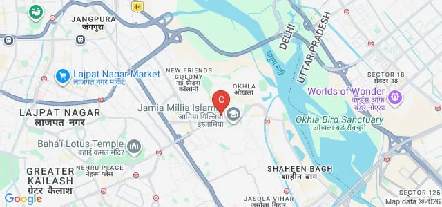 Centre for Distance and Open Learning, Jamia Millia Islamia, New Delhi Map