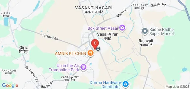 Vidyavardhini Law College, Vasai Map