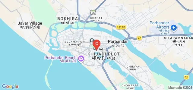 Dr Virambhai R Godhaniya B Ed College, Porbandar Map