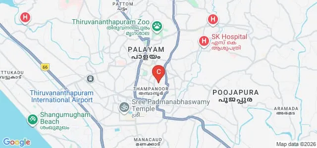 Government Arts College, Thiruvananthapuram Map