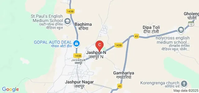 Government Ram Bhajan Rai New Education Society Post Graduate College, Jashpur Nagar Map