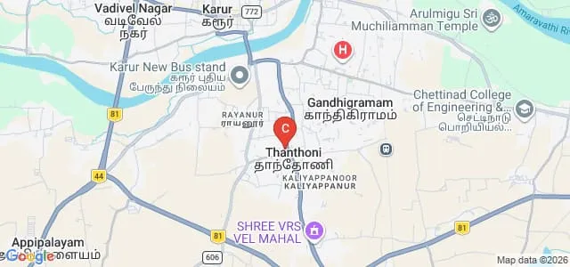 Government Arts College, Karur Map