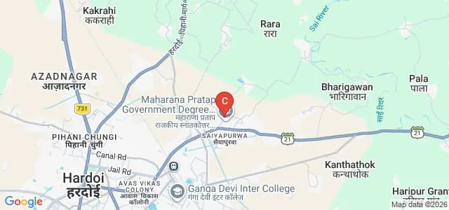 Maharana Pratap Government Post Graduate College, Hardoi Map
