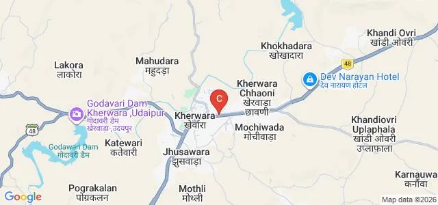 Sagar Shikshak Prashikshan Mahavidhyalay, Kherwara Map