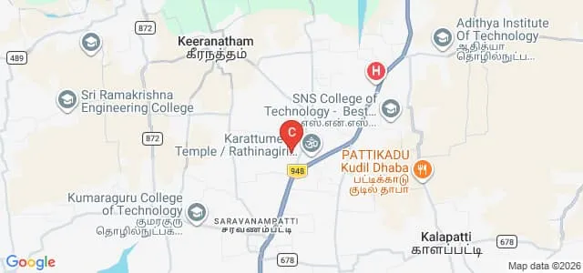 PPG Institute of Allied Health Sciences, Coimbatore Map