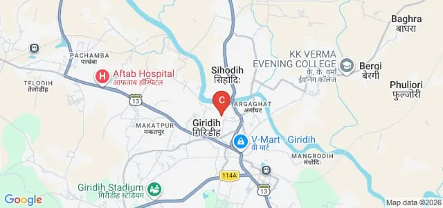 Sri RK Mahila College, Giridih Map