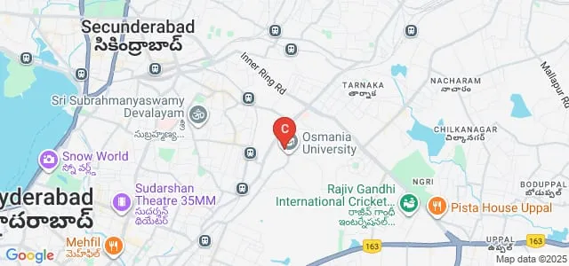 University College of Arts and Social Sciences, Osmania University, Hyderabad Map
