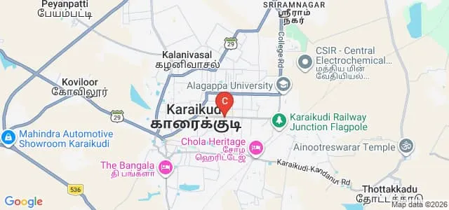 Alagappa Chettiar College of Engineering and Technology, Karaikudi Map