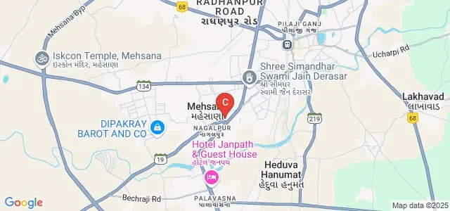 Municipal Arts and Urban Bank Science College, Mehsana Map