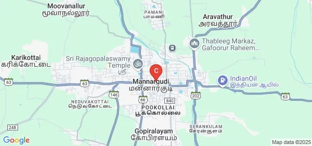 Bon Secours Arts and Science College for Women, Mannargudi Map