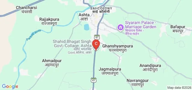 Shaheed Bhagat Singh Government Degree College, Ashta Map