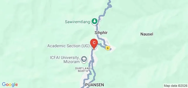 College of Veterinary Sciences and Animal Husbandry, Mizoram Map